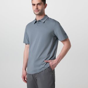 Short Sleeve Feather Polo